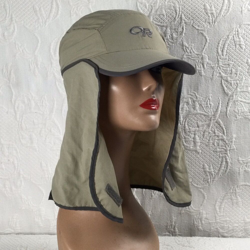 OUTDOOR RESEARCH Sun Runner Cap Youth M Khaki Quick Dry Hiking Jogging Walking